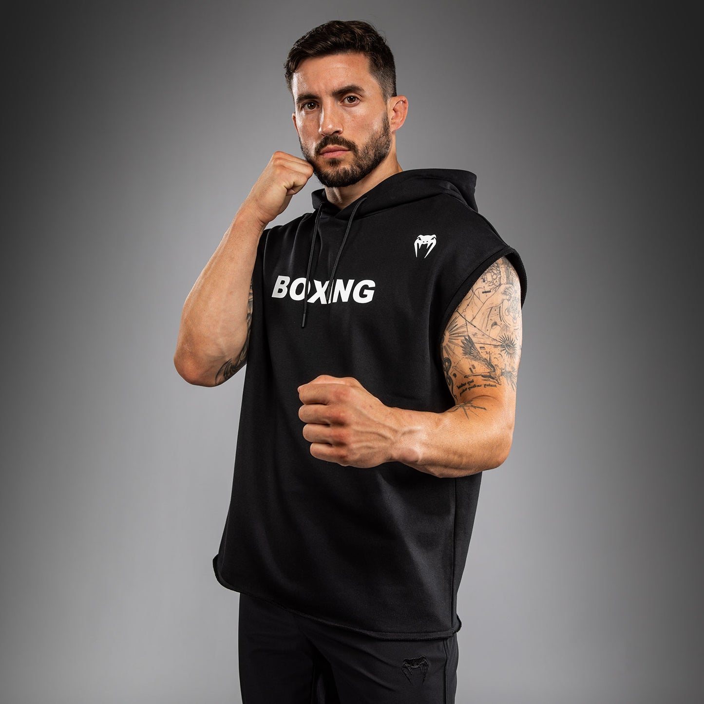 Venum Boxing VT Mouwloze Hoodie - Zwart/Wit