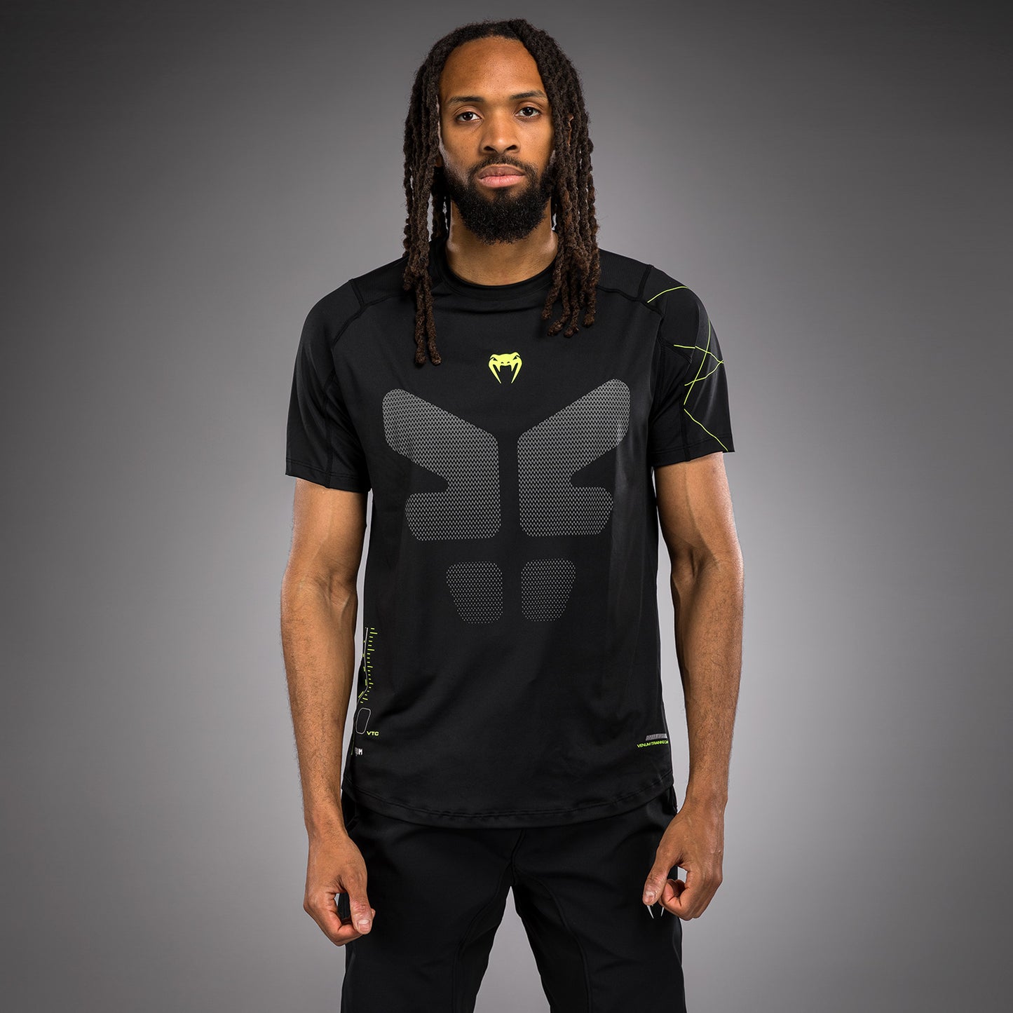 Venum Training Camp 4.0 Dry-Tech T-shirt - Zwart/Neon Groen