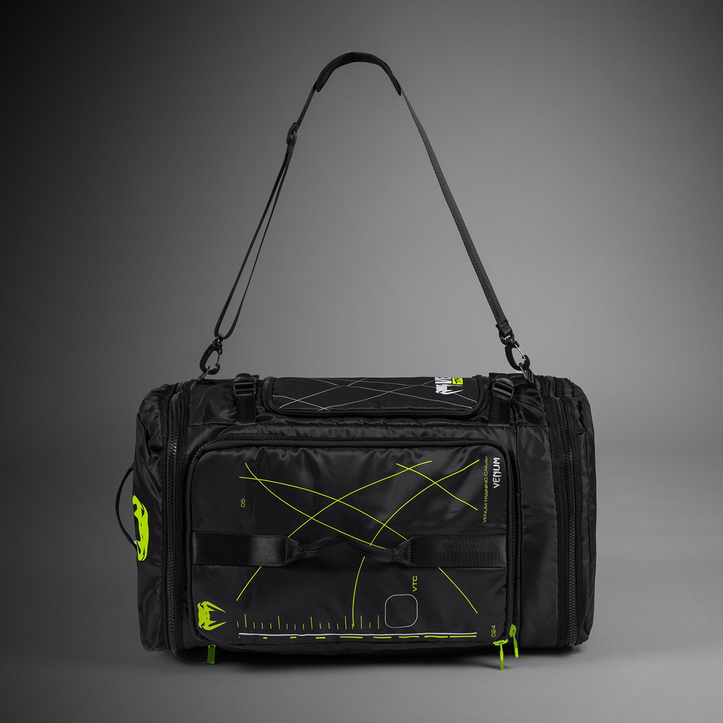 Venum Training Camp 4.0 Sporttas - Zwart/Neon Groen