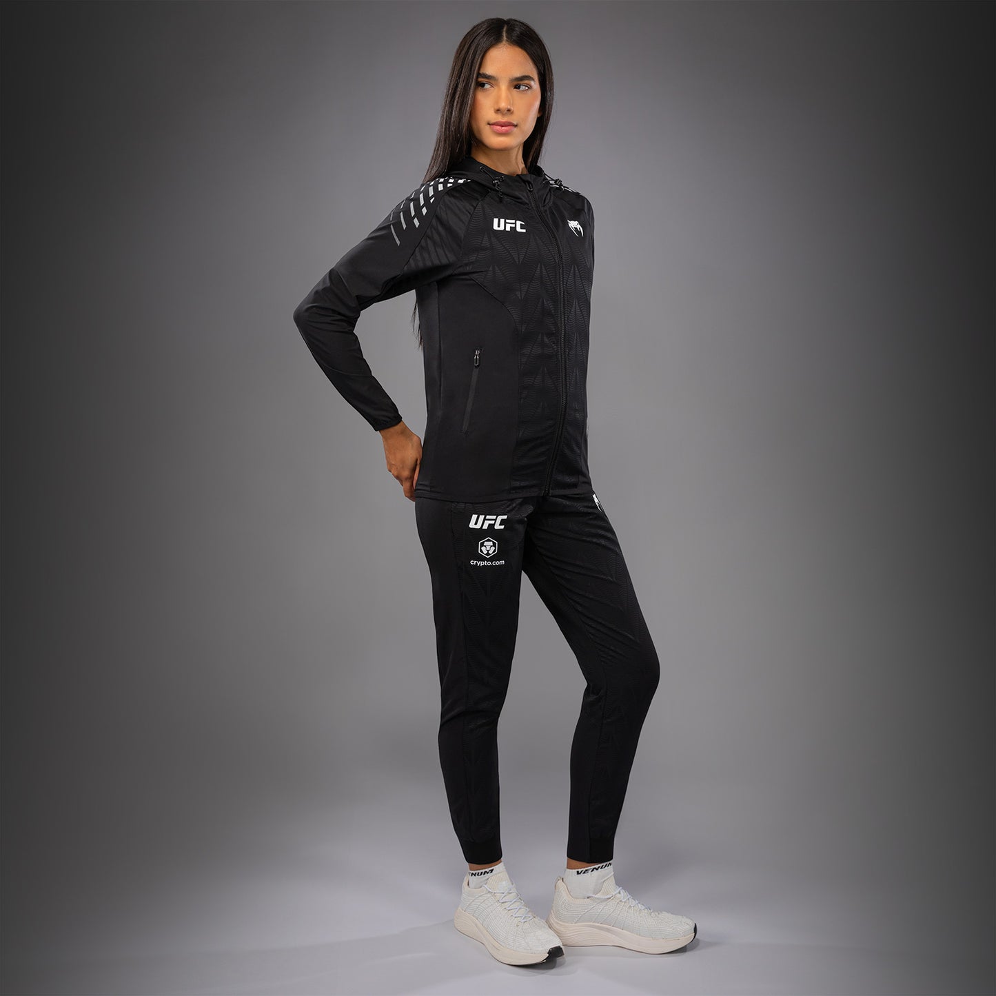 UFC Zenith by Venum Authentic Fight Night Walkout Hoodie Dames Personalized - Zwart