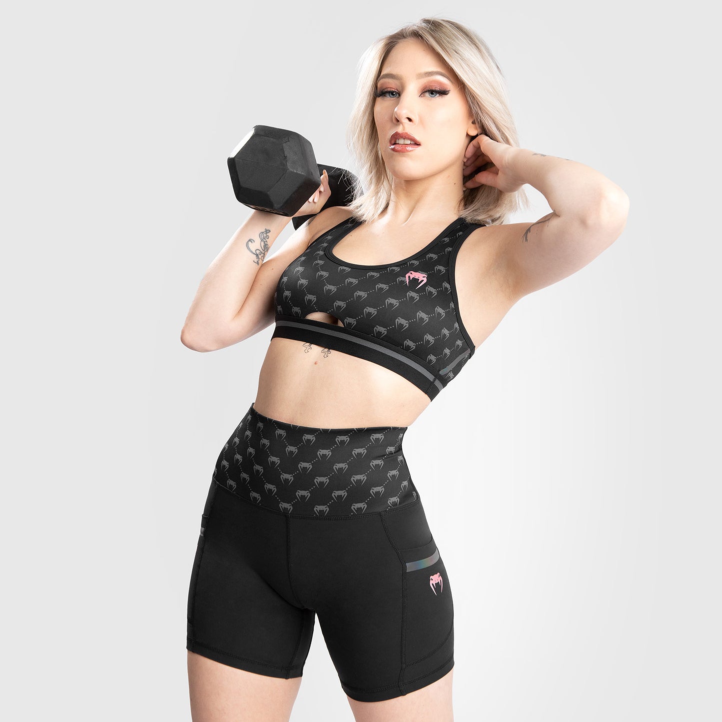 Venum Monogram Fietsbroek voor dames - Zwart/Roze Goud