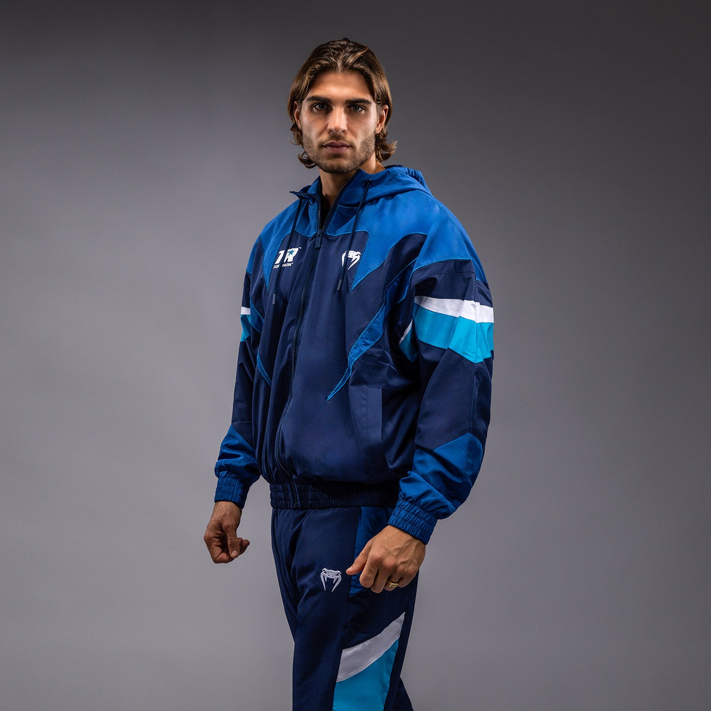 Venum x Top Rank Original Heren Fleece Jacket met Kap - Marineblauw