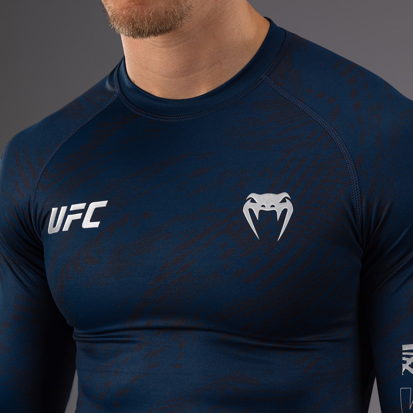 UFC Fusion by Venum Fight Week Performance Rashguard met Lange Mouwen voor Heren - Oceaanblauw