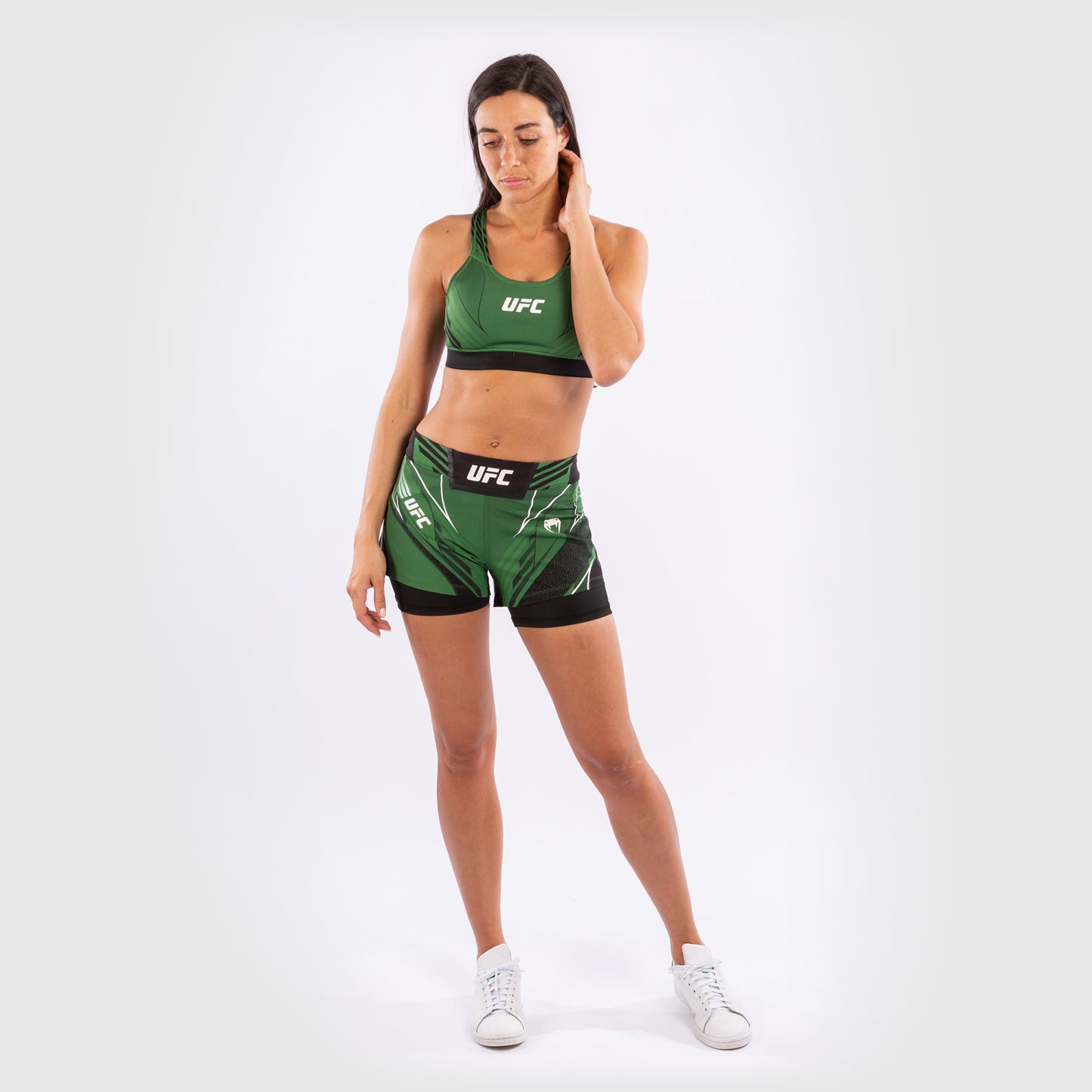 UFC Venum Authentic Fight Night Damesshort - Short Fit - Groen