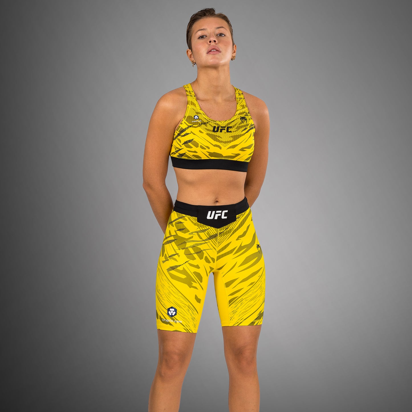 UFC Fusion by Venum Authentic Fight Night Vale Tudo Shorts voor Dames - Lang Fit - Geel