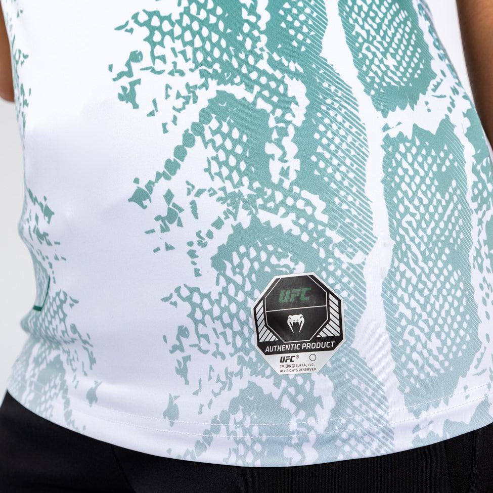 UFC Adrenaline by Venum Personalized Authentic Fight Night Vrouwen Walkout Jersey - Emerald Edition - Wit/Groen