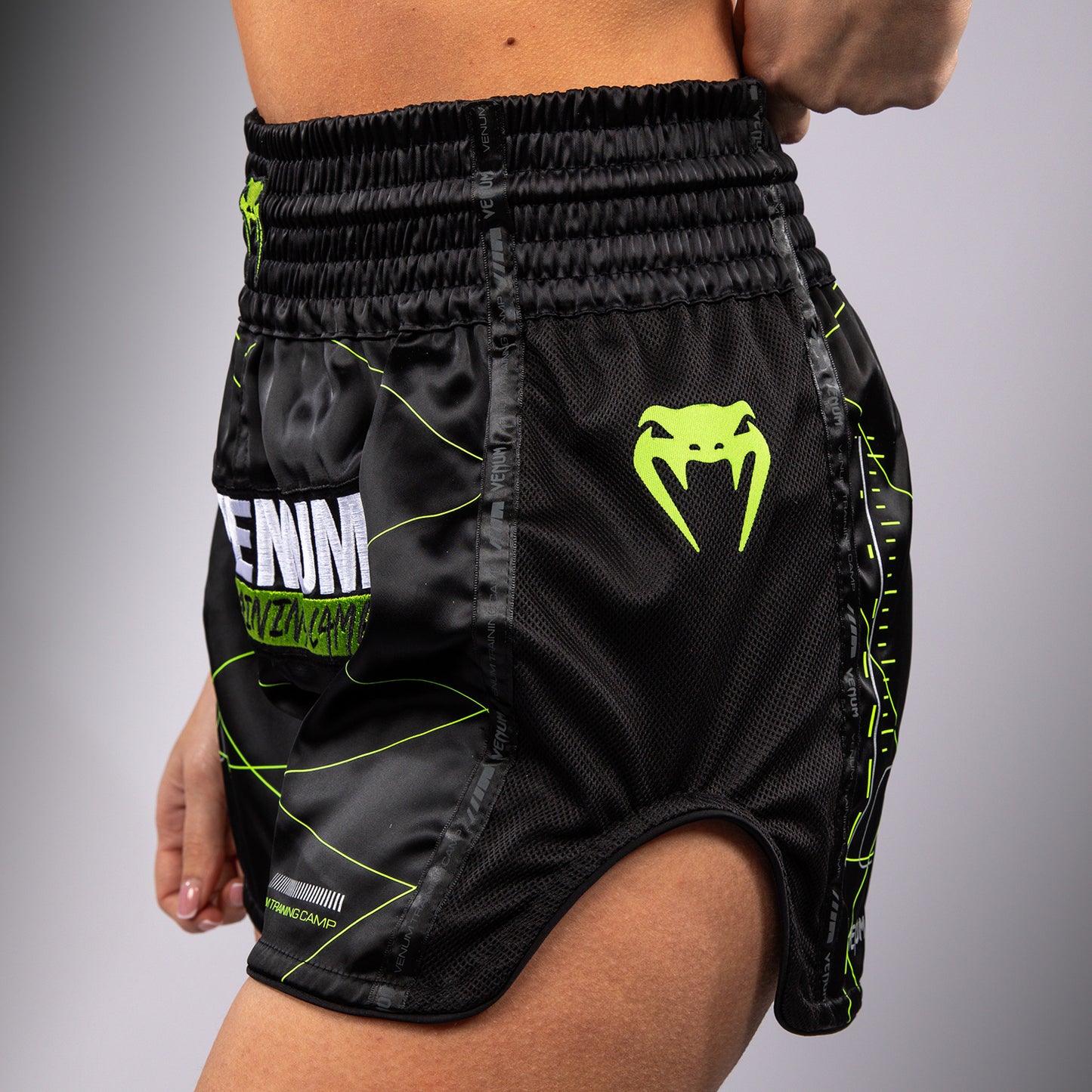 Venum Training Camp 4.0 Muay Thai Shorts - Zwart/Neon Groen