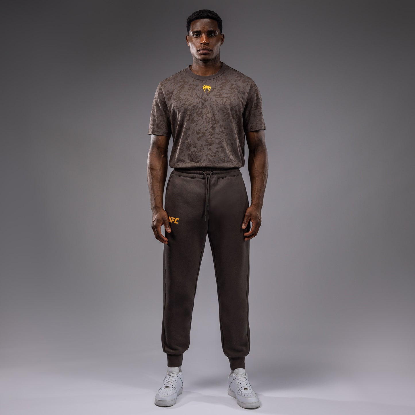 UFC Fusion by Venum Fight Week Katoenen Broek voor Heren - Solid Earthen Brown