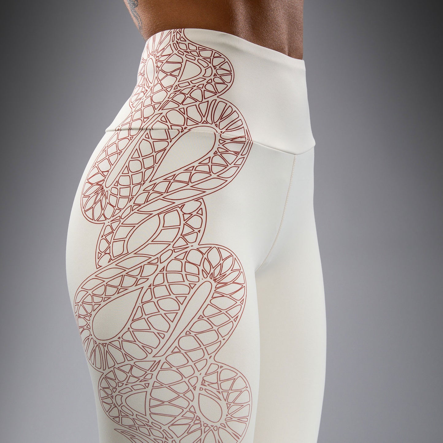 Venum Serpenti Dameslegging – Ivoor/Bordeaux