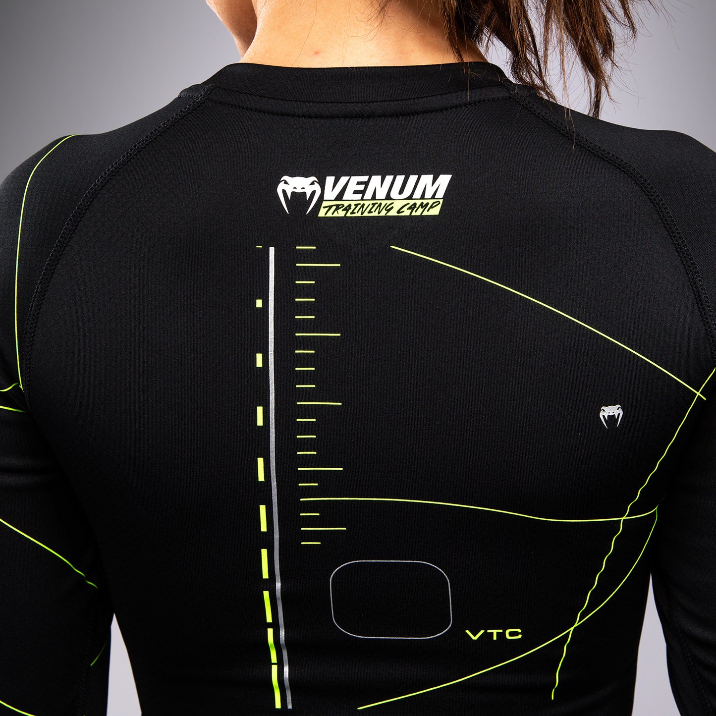 Venum Training Camp 4.0 Rashguard met lange mouwen - Zwart/Neon groen