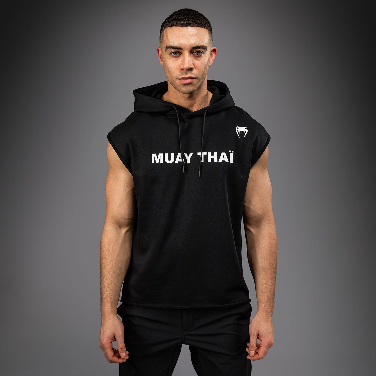 Venum Muay Thai VT Mouwloze Hoodie - Zwart/Wit