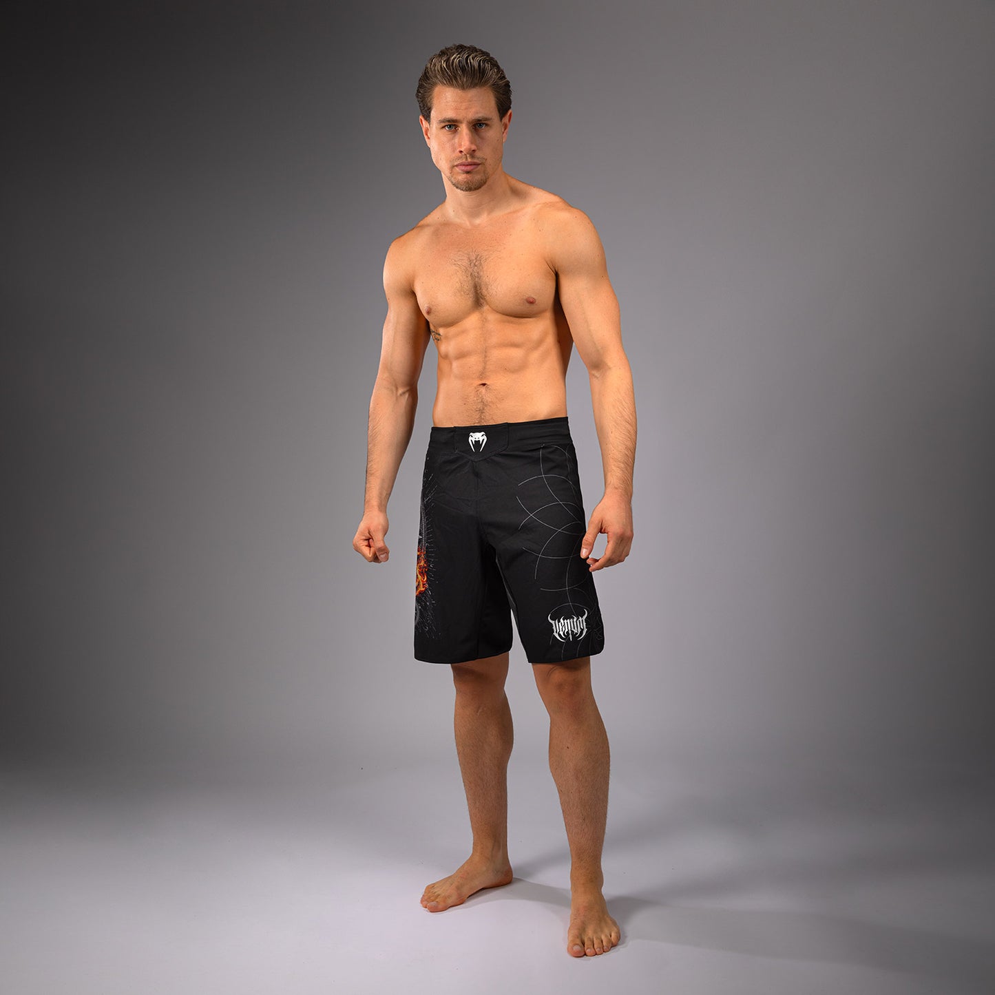 Venum Gladiator 5.0 Heren Gevechtsshort - Zwart/Zilver