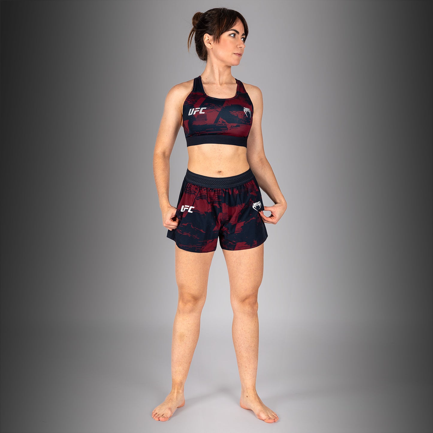 UFC Zenith by Venum Authentic Fight Week Sport-BH Dames - Marineblauw/Bordeauxrood/Zilver