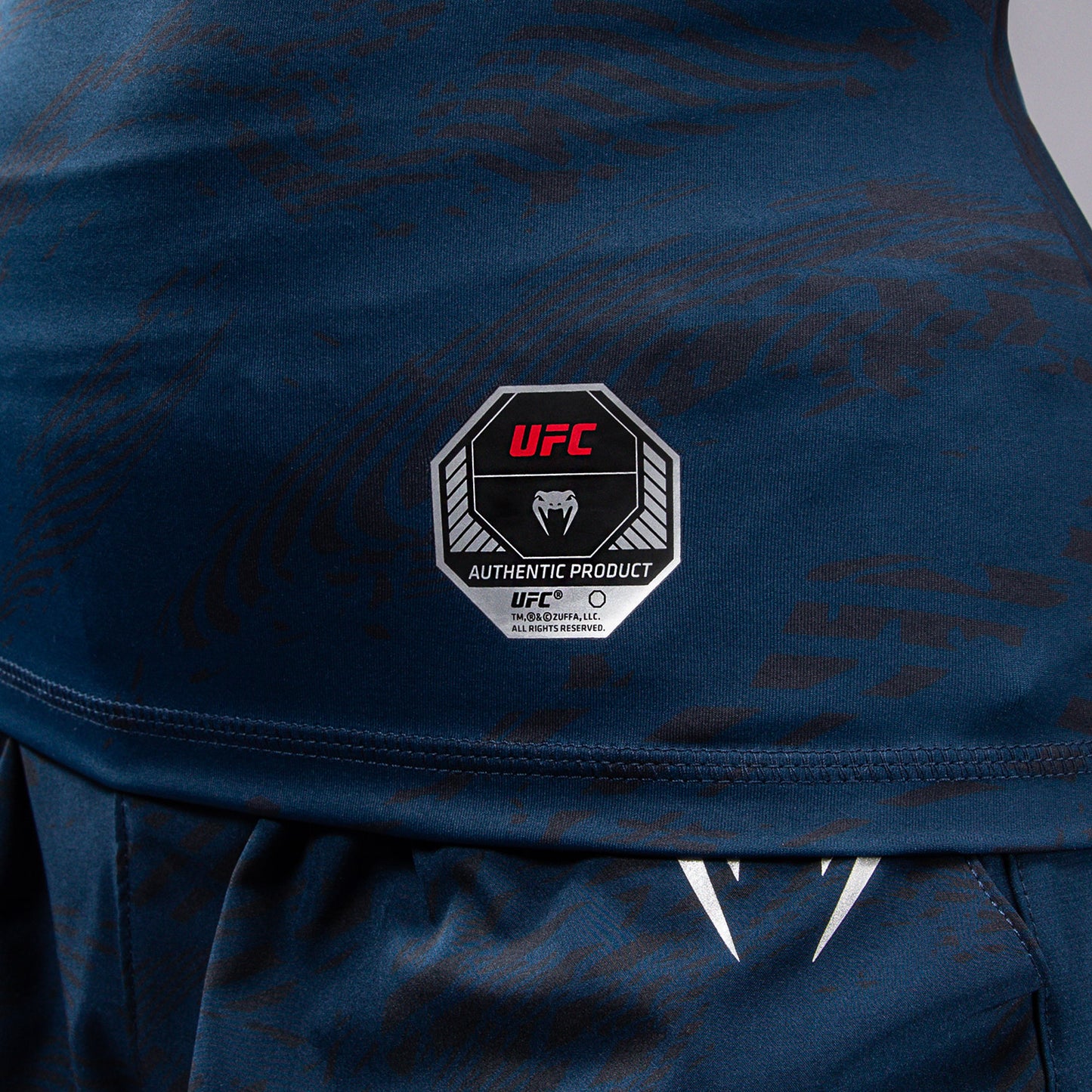 UFC Fusion by Venum Fight Week Korte Mouwen Performance Rashguard voor Dames - Oceaanblauw