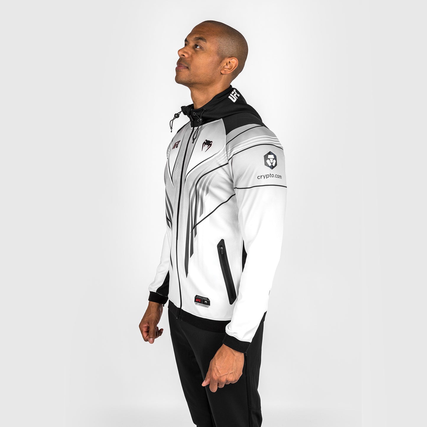 UFC Venum Gepersonaliseerde Authentic Fight Night 2.0 Heren Walkout Hoodie - Wit
