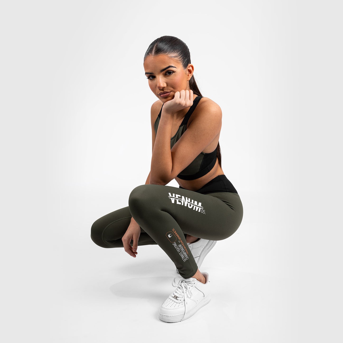 UFC Adrenaline by Venum Fight Week Dames Performance Tight - Kaki/Brons