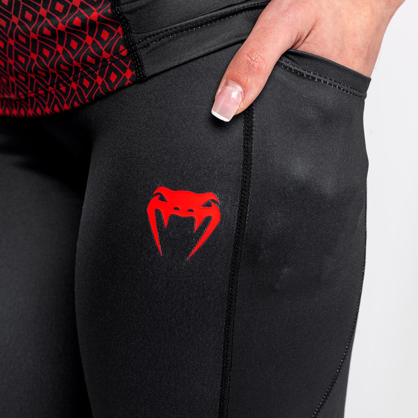 Venum UFC Performance Institute Legging - Zwart/Rood