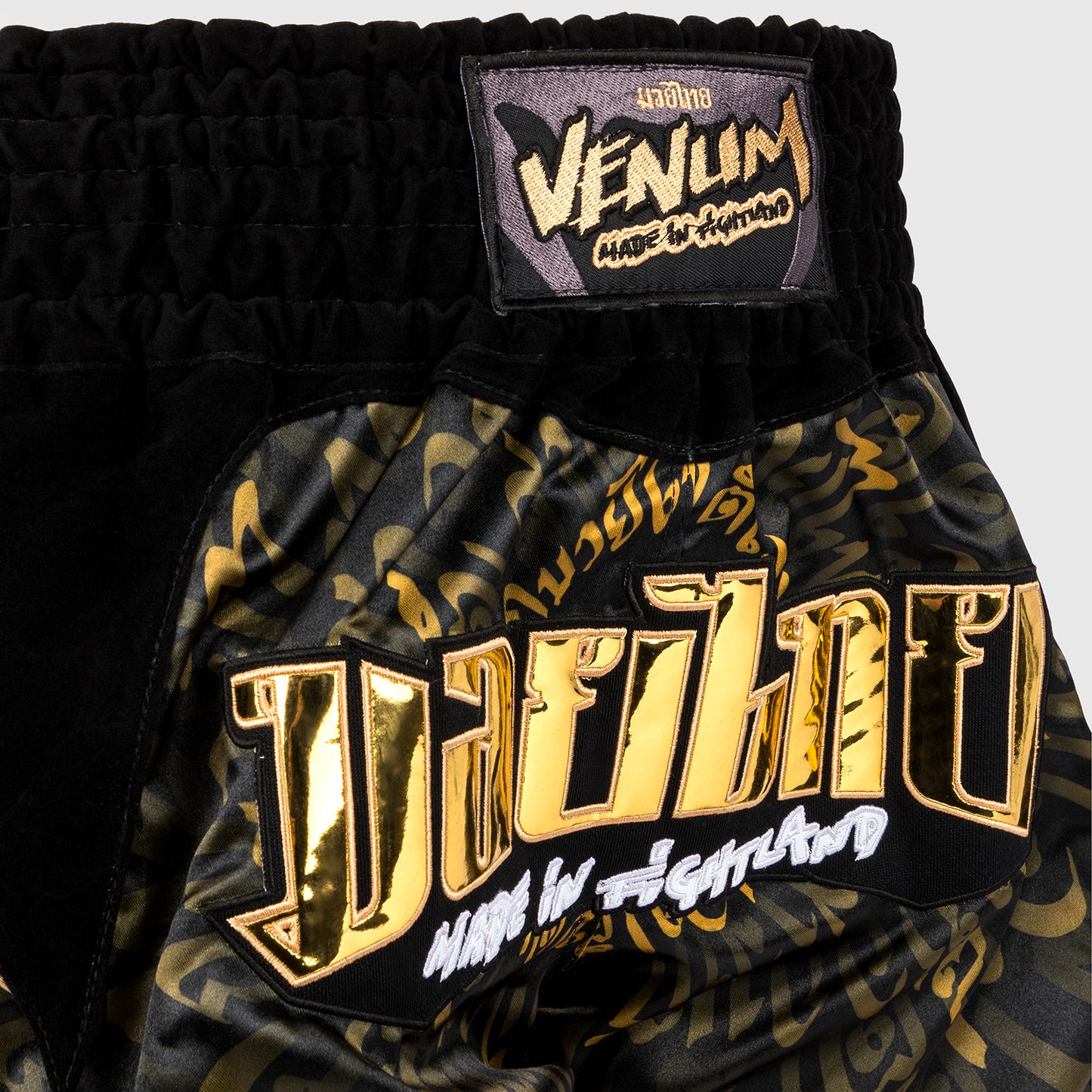 Venum Attack Muay Thai Broek - Zwart/Goud