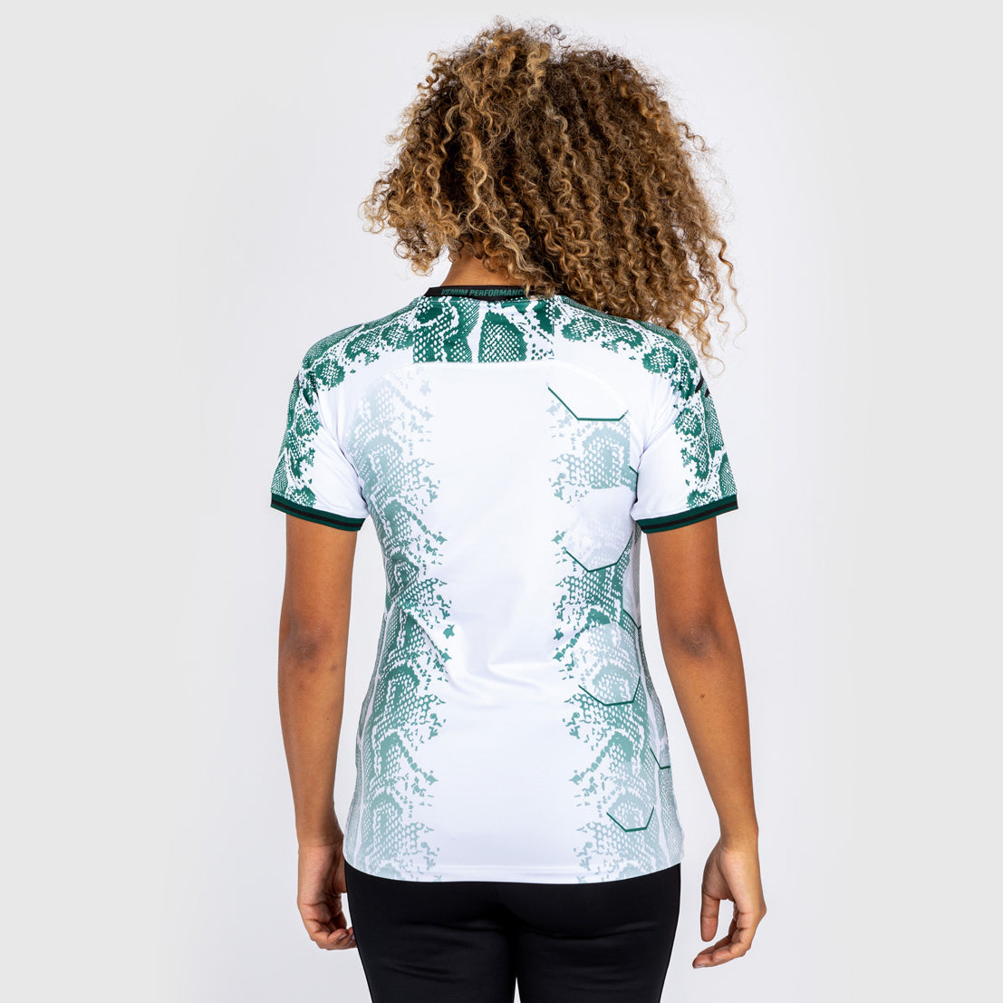 UFC Adrenaline by Venum Personalized Authentic Fight Night Vrouwen Walkout Jersey - Emerald Edition - Wit/Groen