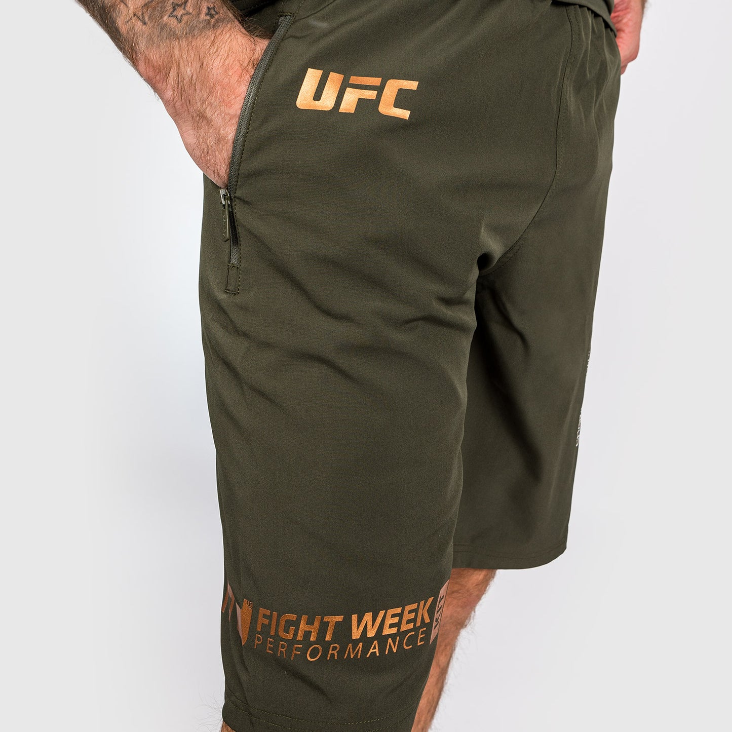 UFC Adrenaline by Venum Fight Week Performance Herenshort - Khaki/Brons