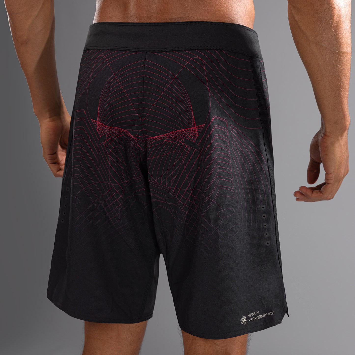 Venum G-Fit Air Fight Shorts Heren - Diepzwart / Vuurrood