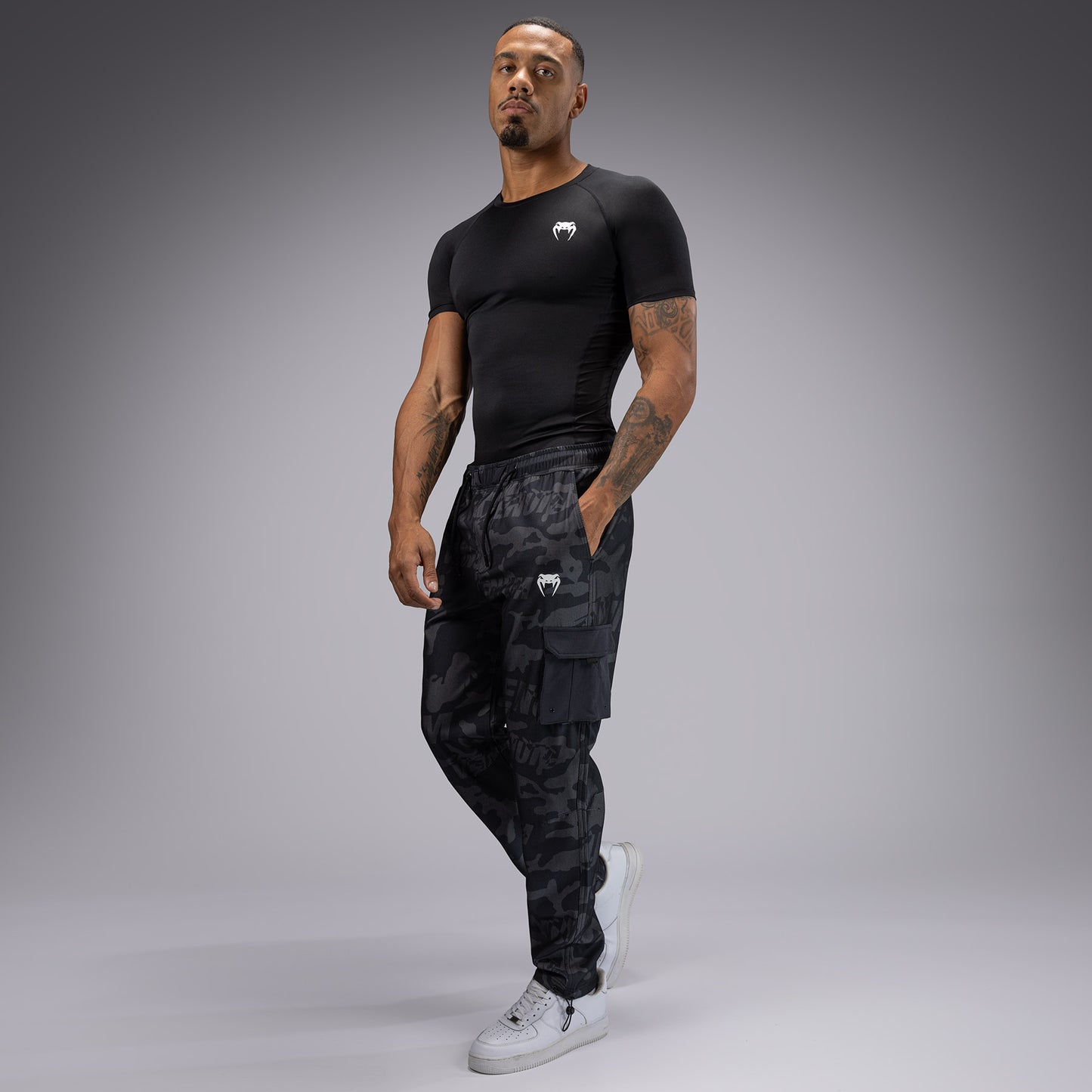 Venum Trooper Heren Joggingbroek - Zwart/Antraciet