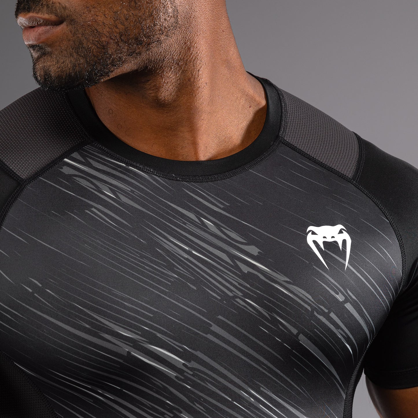 Venum Rapid Korte Mouwen Rashguard - Zwart/Stormgrijs