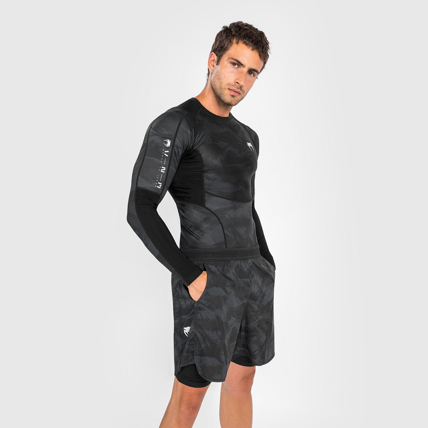 Venum Electron 3.0 Compressie T-shirt - Lange Mouw - Zwart
