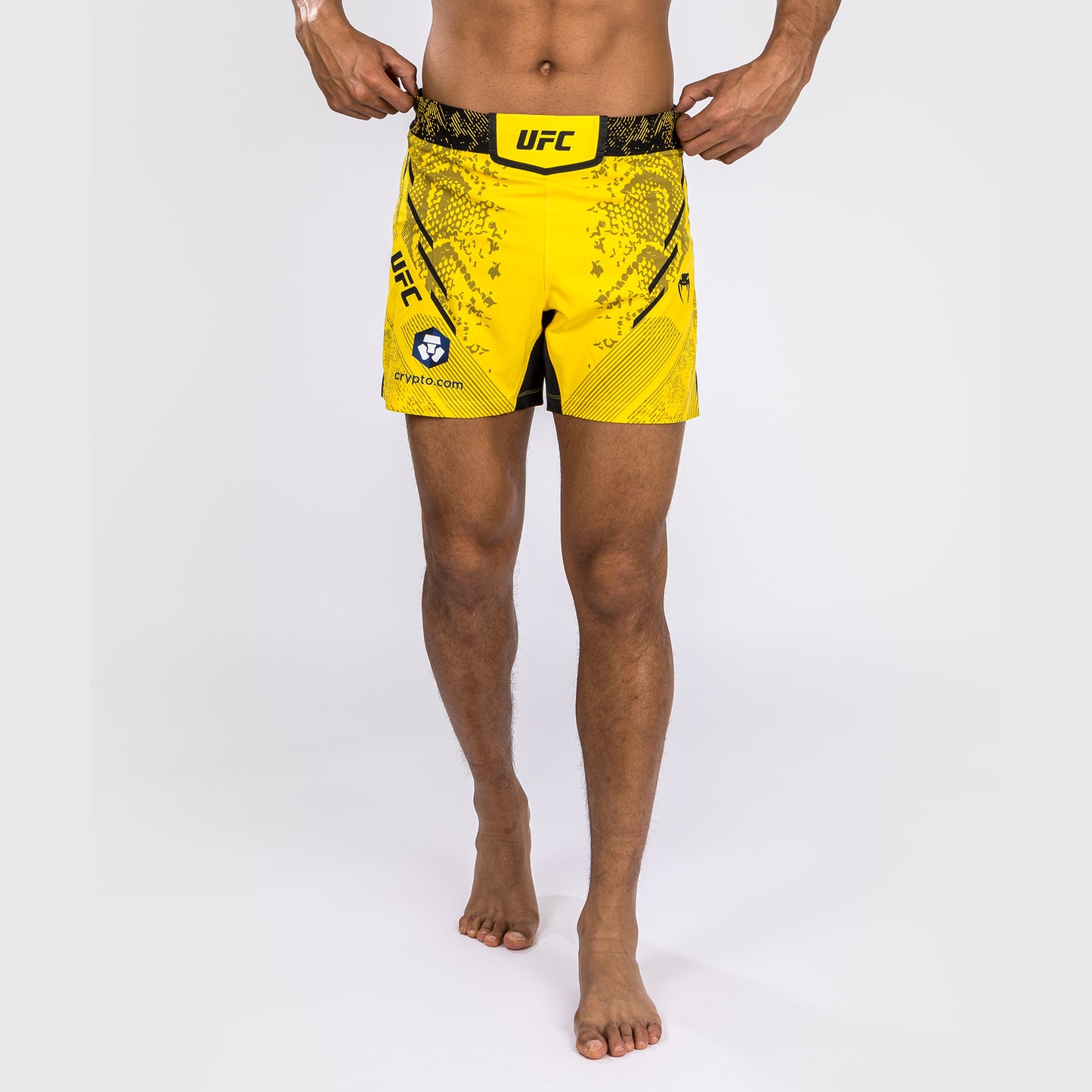 UFC Adrenaline by Venum Gepersonaliseerd Authentic Fight Night Heren Kort Gevecht - Korte Pasvorm - Geel