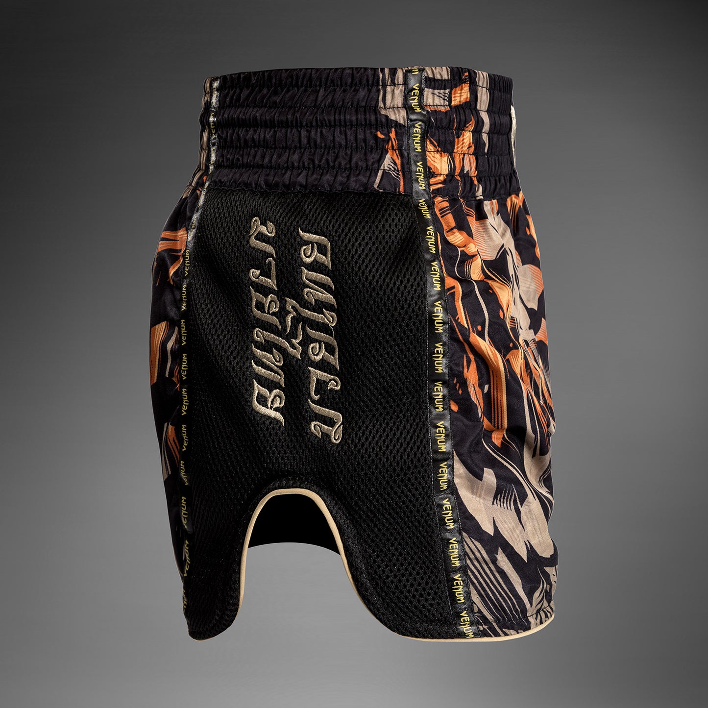 Venum Tiger Muay Thai Shorts - Zwart / Neon Oranje