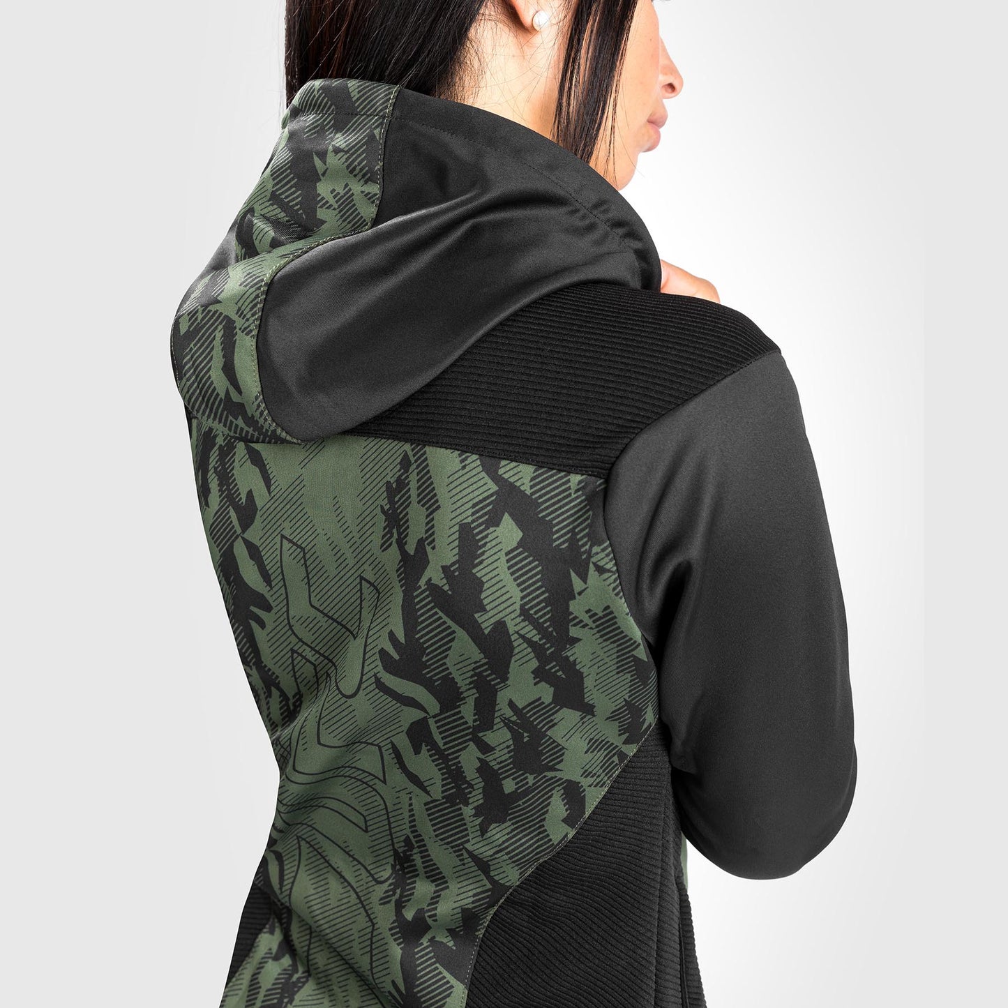 UFC Venum Authentic Fight Week Dameshoodie met rits - Kaki