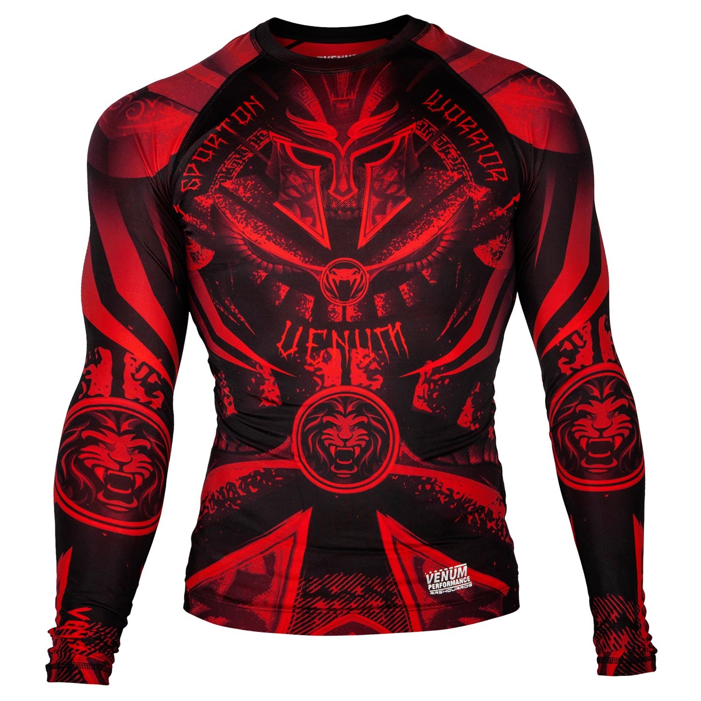 Venum Gladiator 3.0 Rashguard - lange mouwen - zwart/Rood