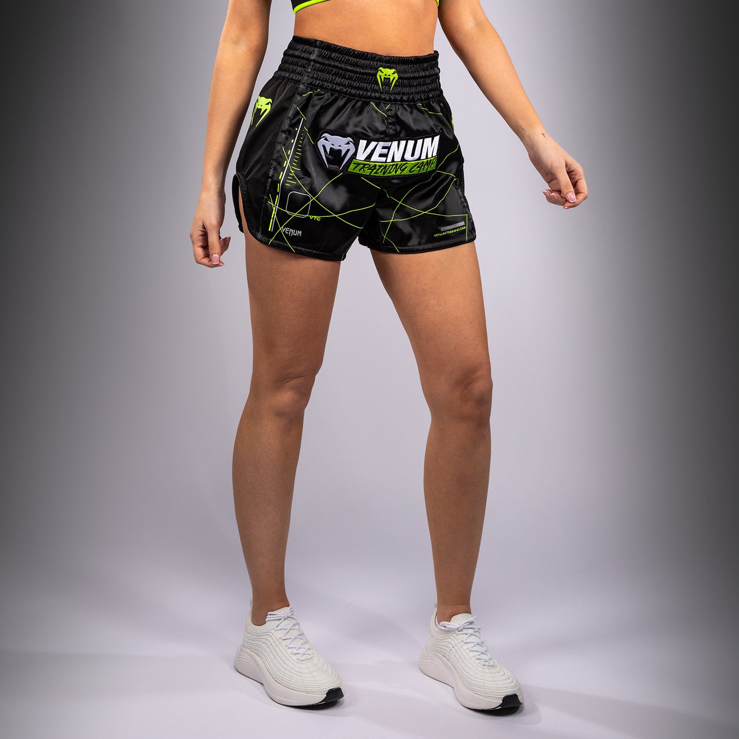Venum Training Camp 4.0 Muay Thai Shorts - Zwart/Neon Groen