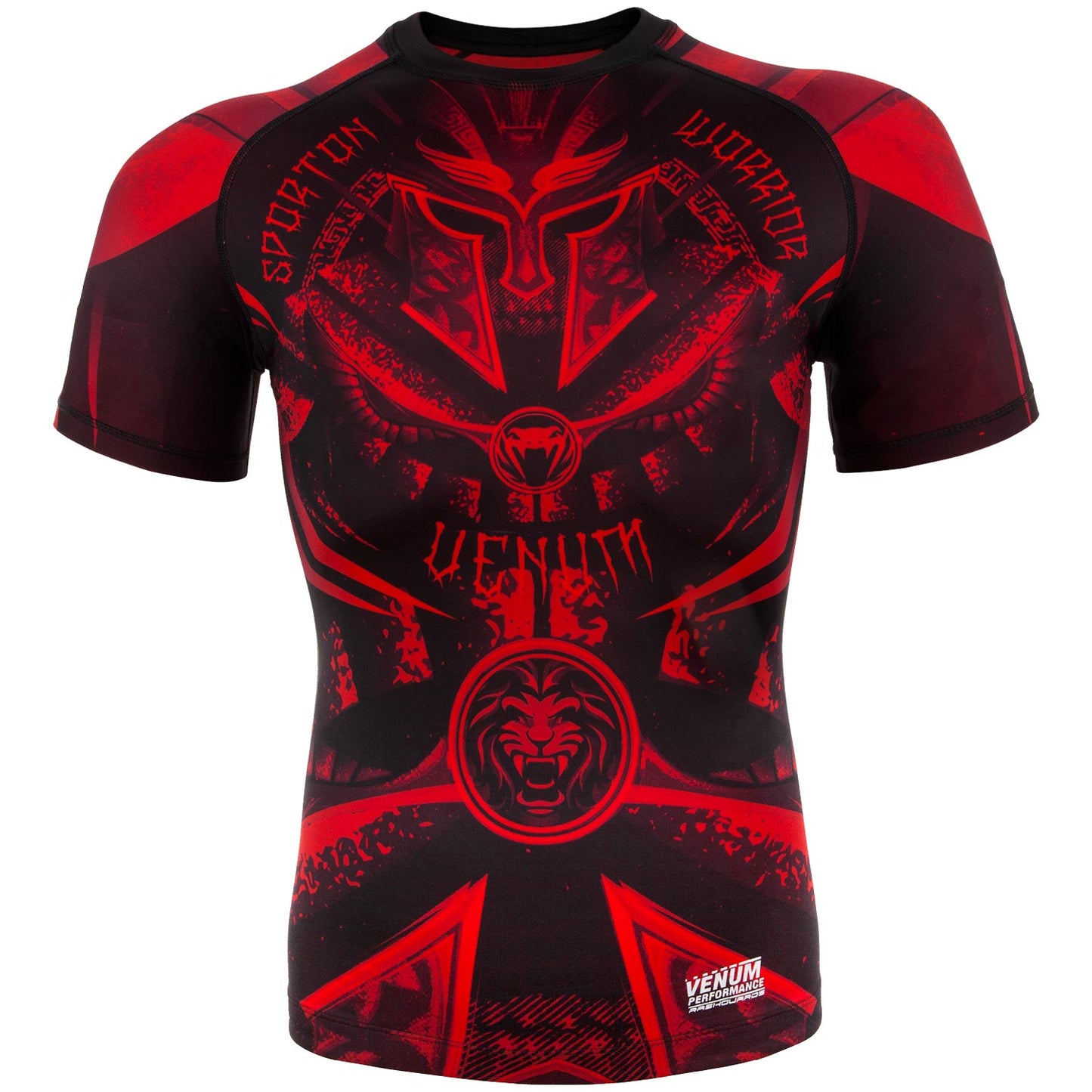 Venum Gladiator 3.0 Rashguard - korte mouwen - zwart/Rood