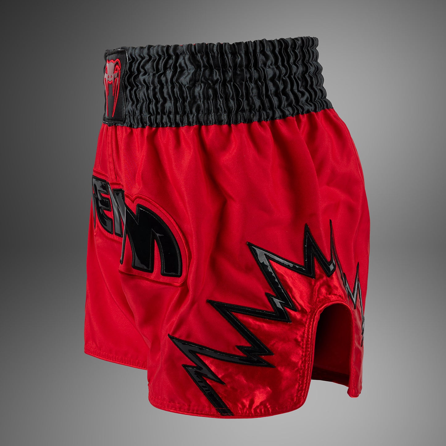 Venum Inferno Muay Thai Shorts - Rood/Charcoal Grijs/Zwart