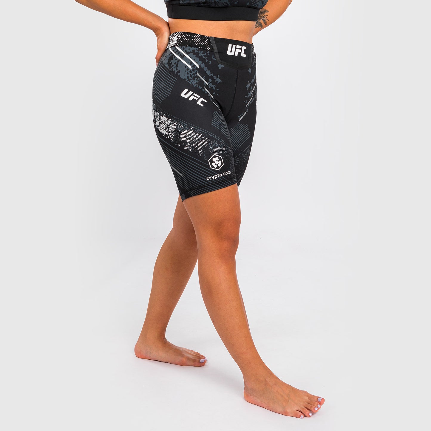 UFC Adrenaline by Venum Authentic Fight Night Dames Vale Tudo Short - Lang Model - Zwart