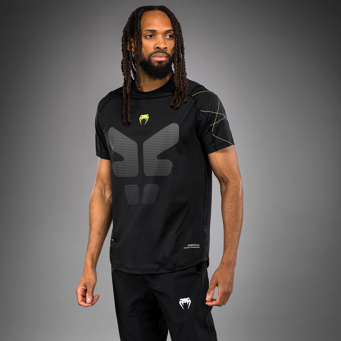 Venum Training Camp 4.0 Dry-Tech T-shirt - Zwart/Neon Groen