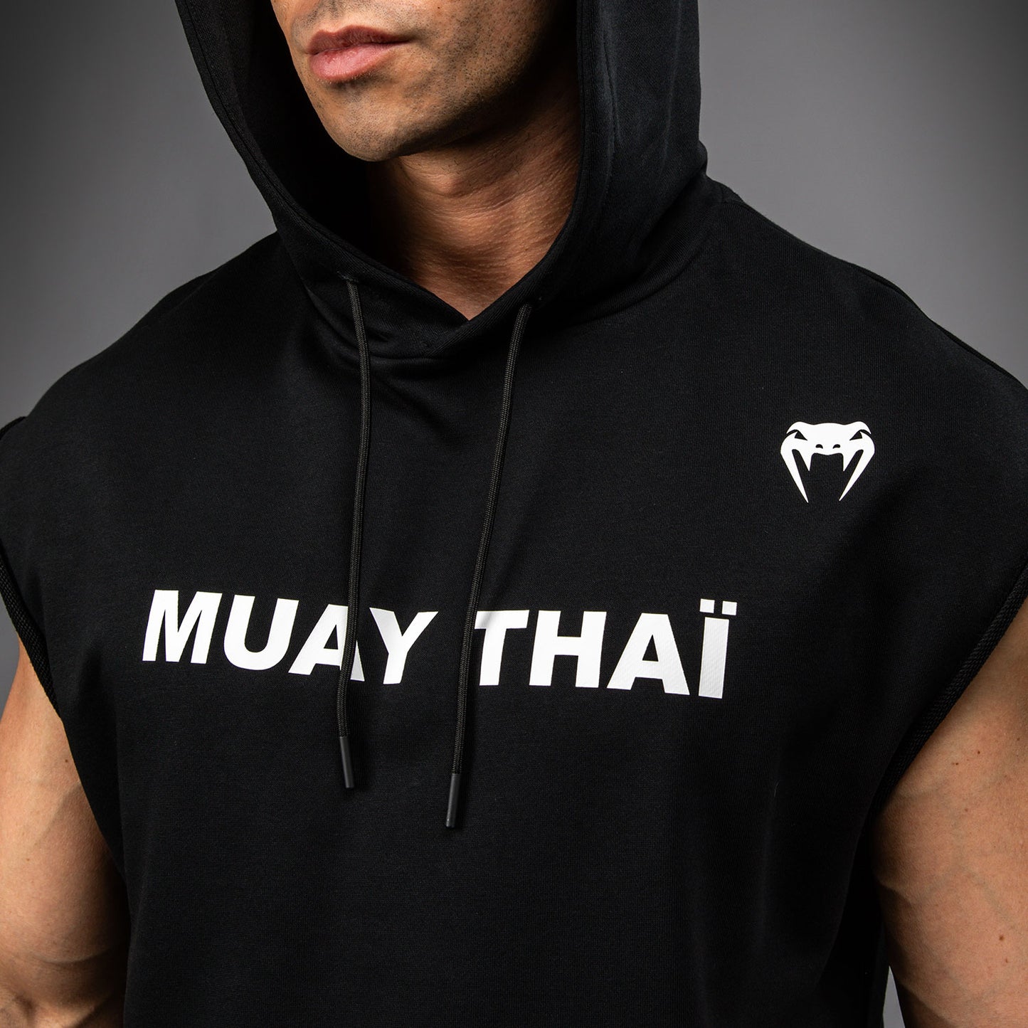Venum Muay Thai VT Mouwloze Hoodie - Zwart/Wit