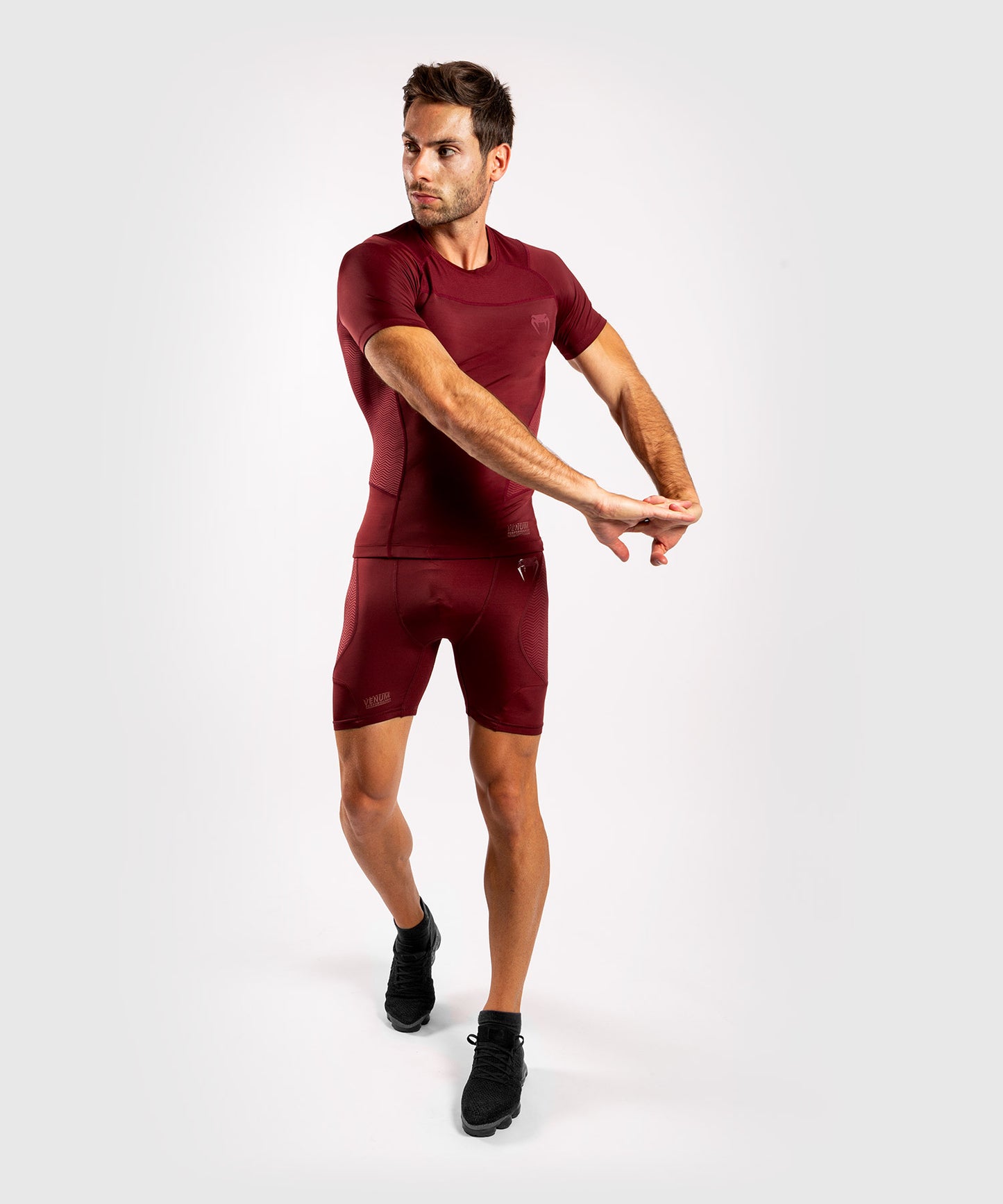 Venum G-Fit Compressieshort - Bordeauxrood