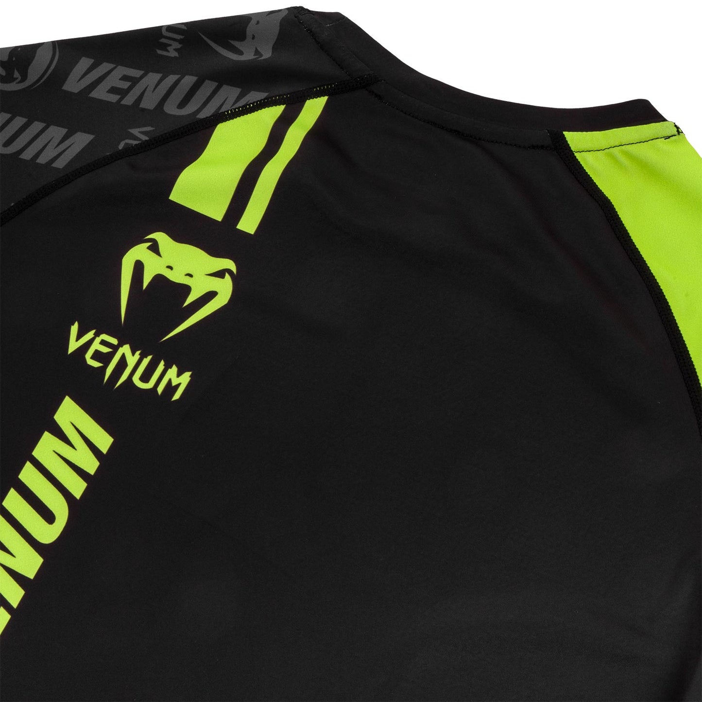 Venum Logos Rashguard - Lange mouwen - Zwart/Neongeel