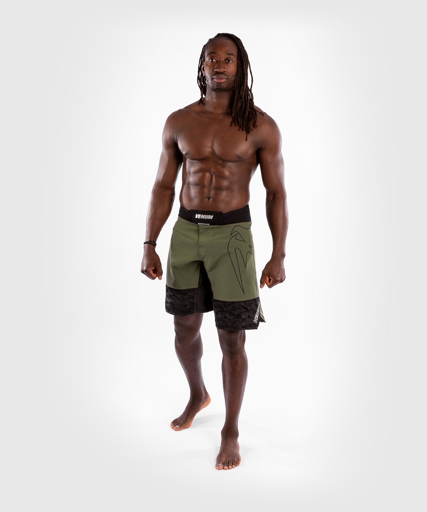 Fightshorts Venum LIGHT 4.0 - Kaki/Zilver