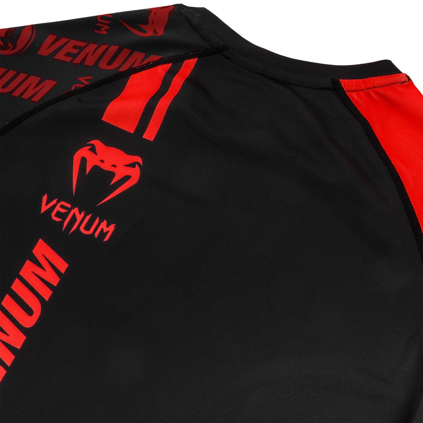 Venum Logos Rashguard - Lange mouwen - Zwart/Rood