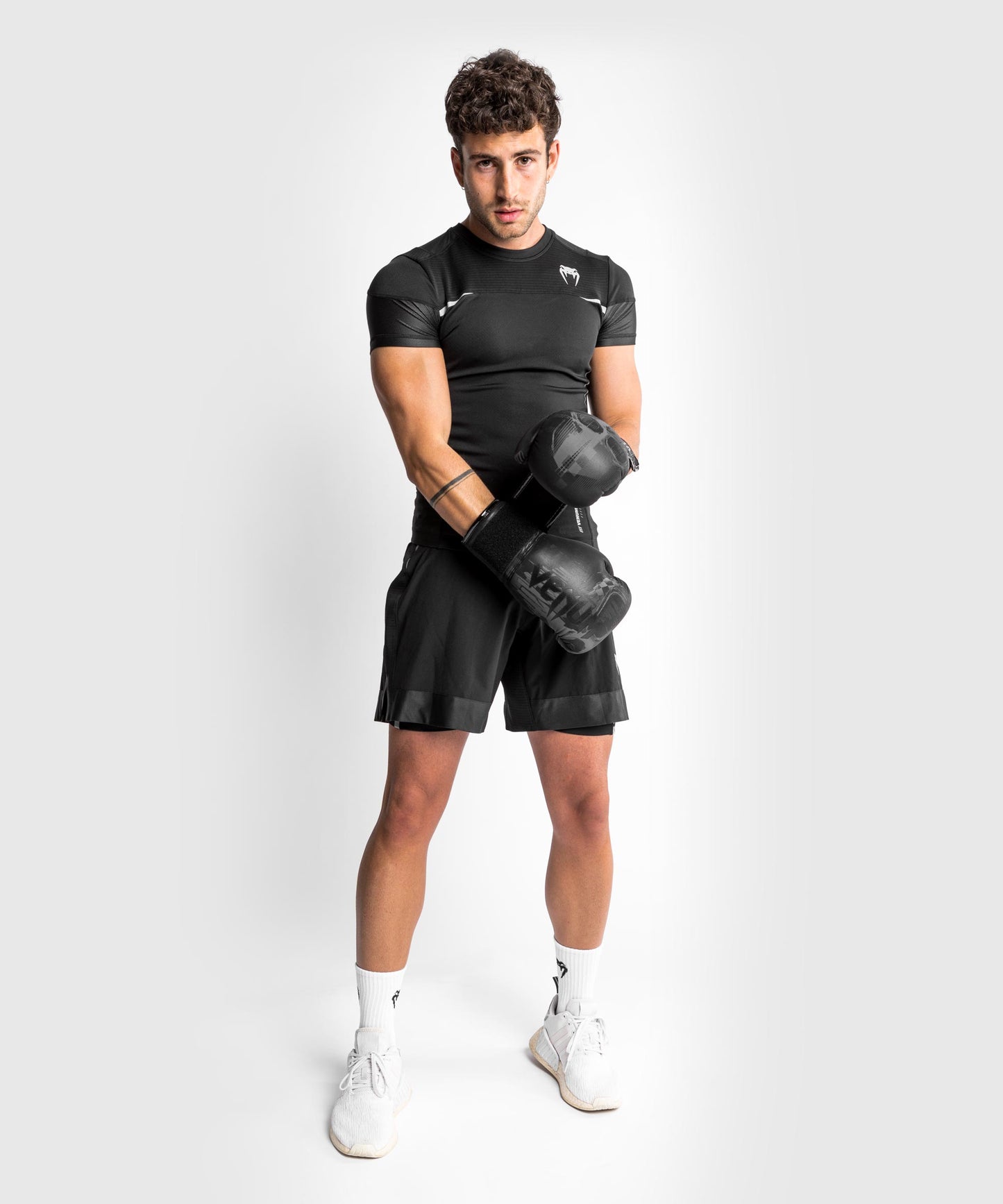 Venum Tempest 2.0 Compressieshirt (korte mouwen) - Zwart/Grijs