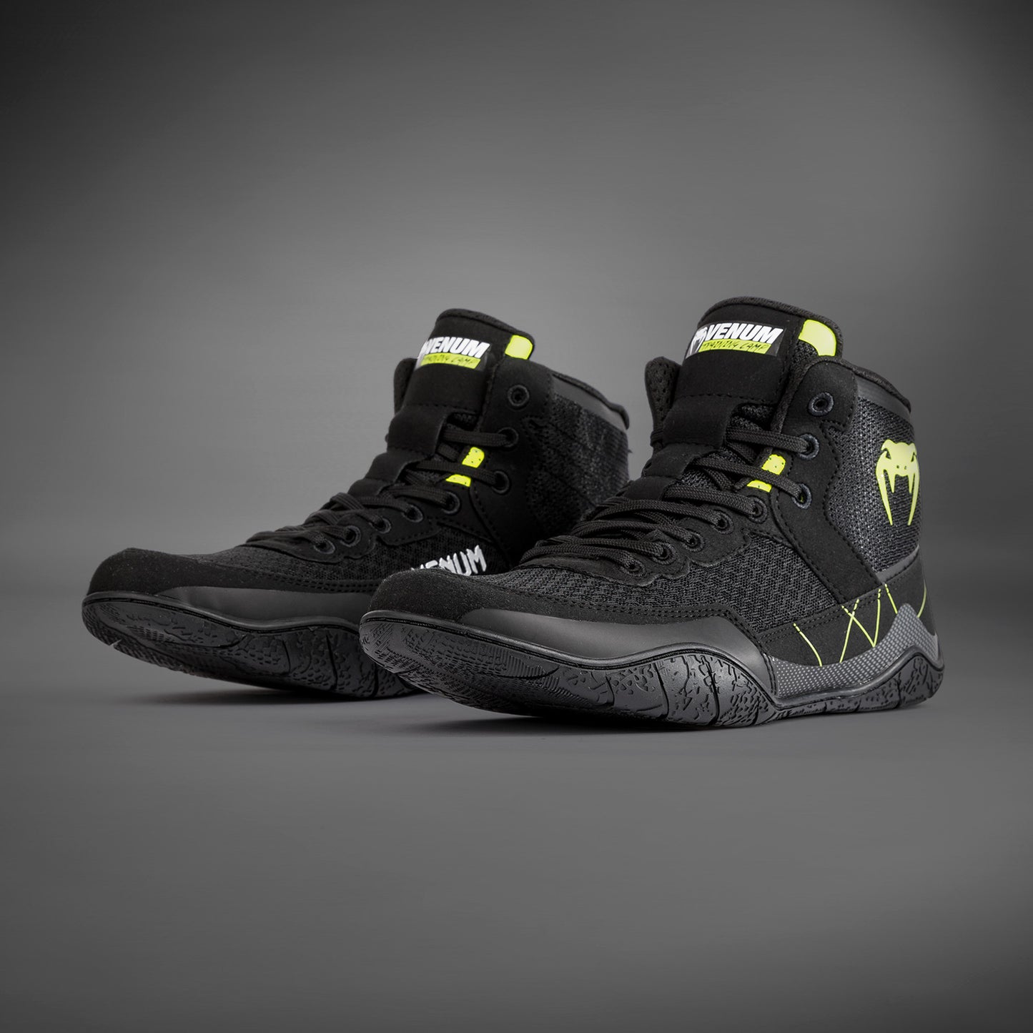 Venum Training Camp 4.0 Elite Worstelschoenen - Zwart/Neon Groen