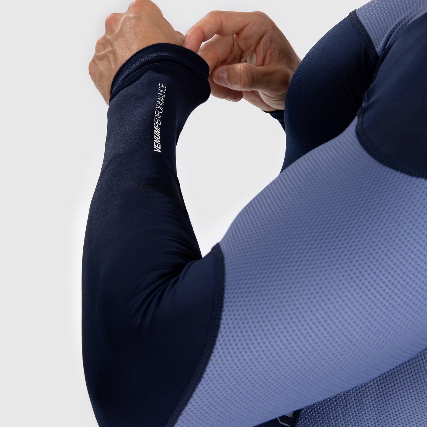 Venum Tempest Heren Rashguard Met Lange Mouwen - Marineblauw/Blauw