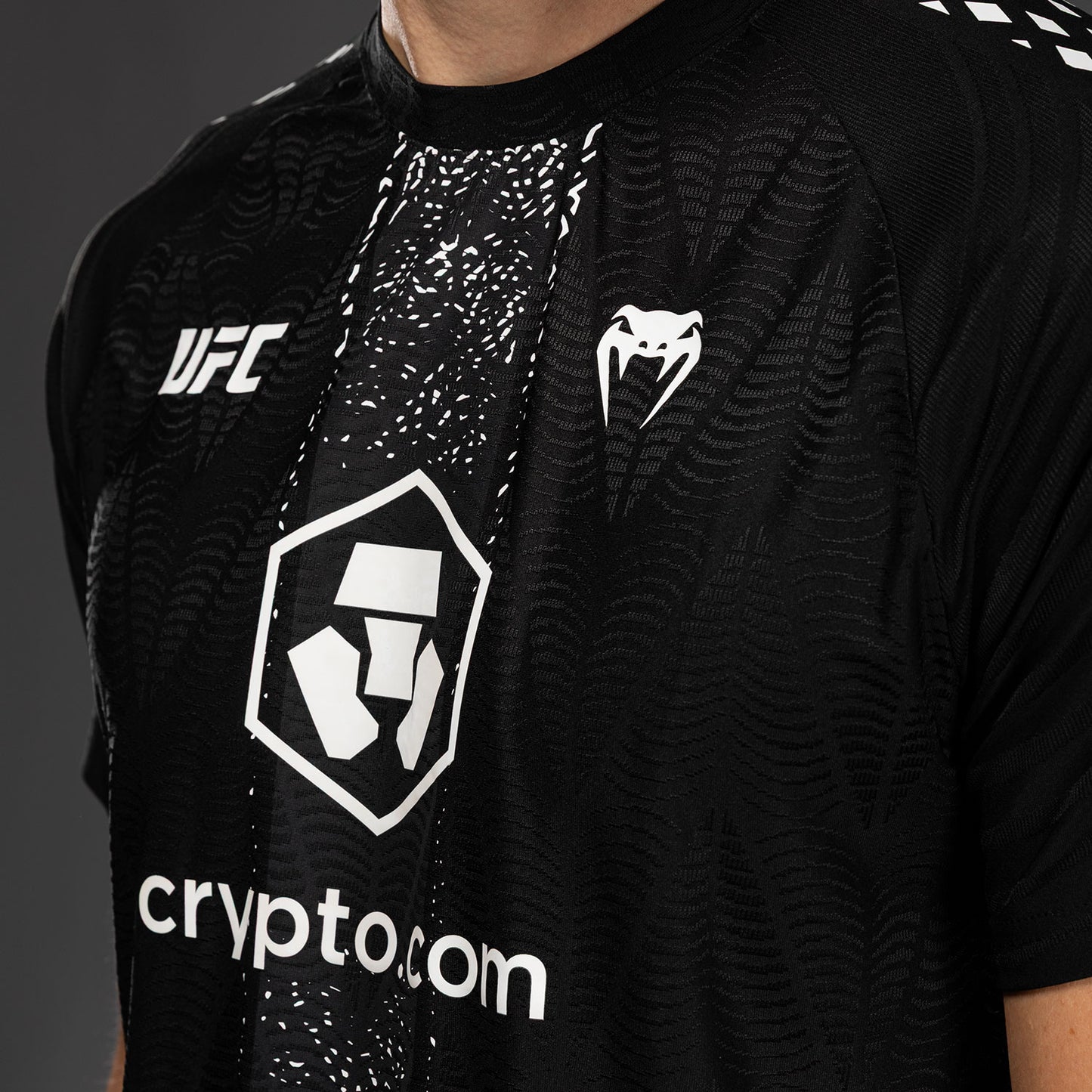 UFC Zenith by Venum Authentic Fight Night Officieel Walkout-shirt Heren Personalized - Zwart