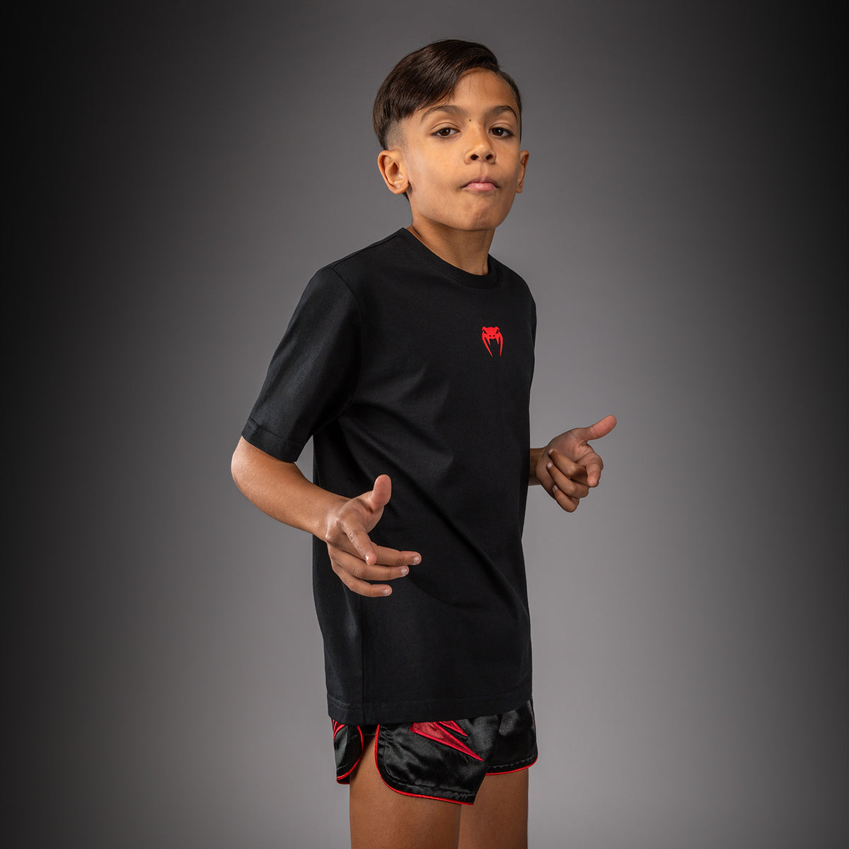 Venum Attack Katoenen T-shirt voor Kinderen - Zwart/Rood