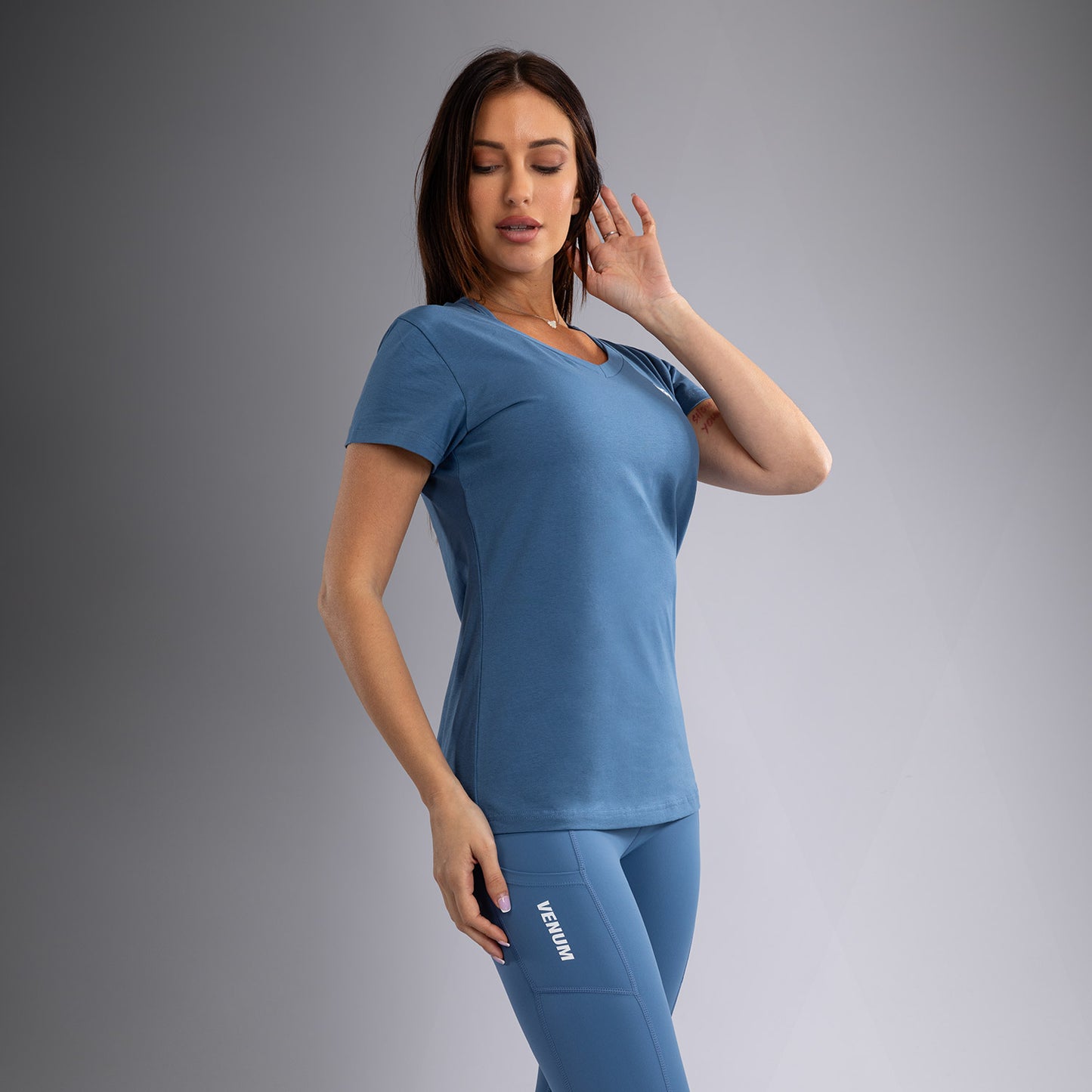 Venum Essential T-Shirt Dames - Stormblauw