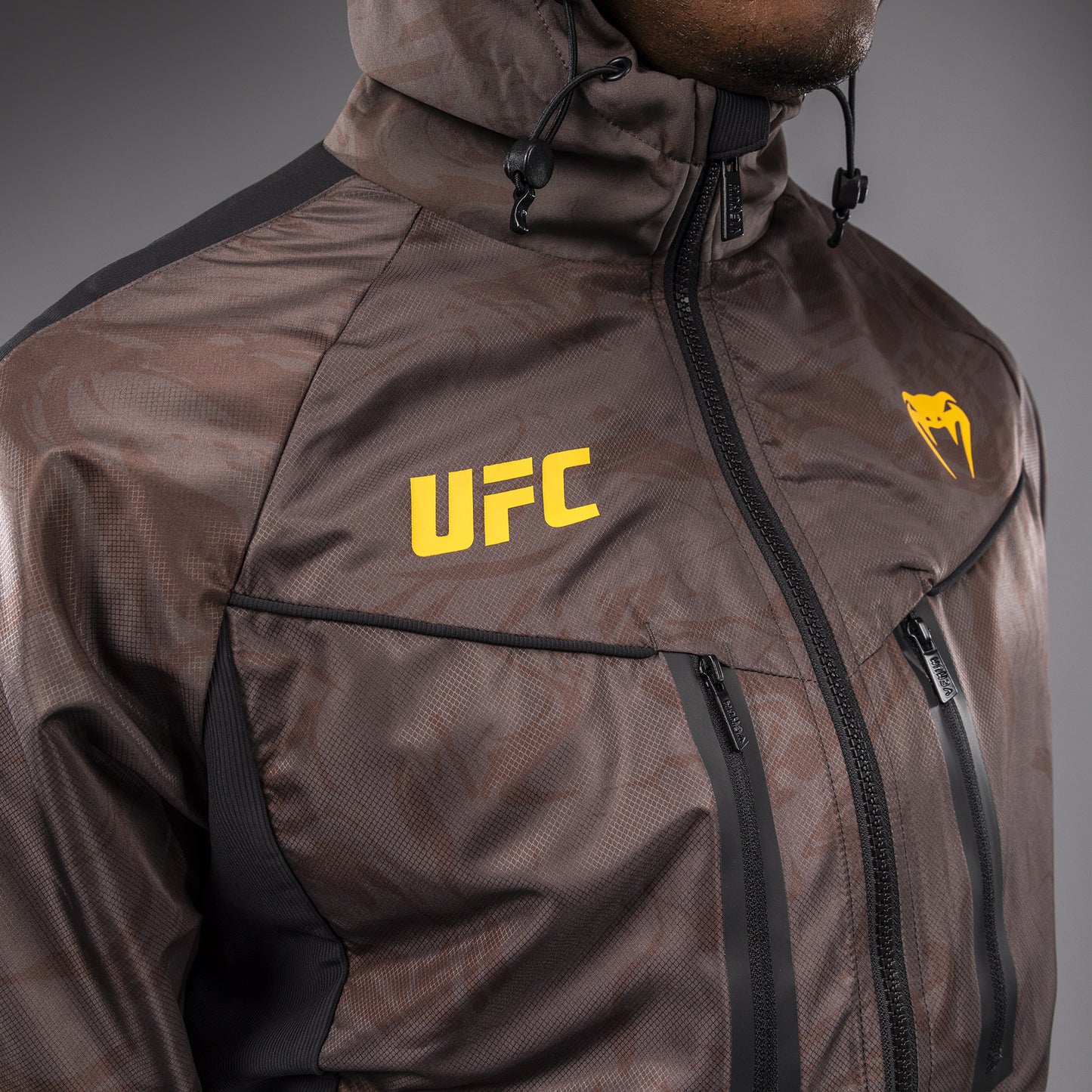 UFC Fusion by Venum Fight Week Zip-Hoodie voor Heren - Earthen Brown