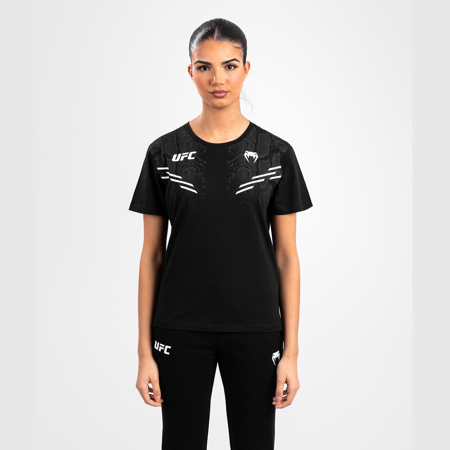 UFC Adrenaline by Venum Replica Dames-T-shirt met korte mouwen - Zwart